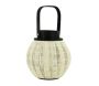 Lanterne ronde en bois et coton