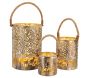 Lanternes en métal doré Cerf (lot de 3) - AUBRY GASPARD