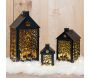Lanternes en métal noir Maison Cerf (lot de 2) - AUB-5989