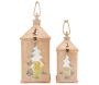 Lanterne en pin et métal Sapin (Lot de 2) - 5