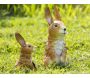 Lapin assis sur ses pattes arrières en métal 37 cm - FOUNTASIA