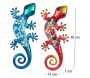 Lézard décoratif en métal et verre avec mosaique (Lot de 2) - ORIGEN