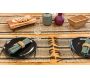 Linge de table en jonc naturel et noir - AUBRY GASPARD