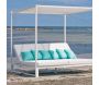 Lit de jardin balinaise 2 places en aluminium Texas - HEVEA