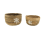 Cache-pots flocon en abaca