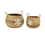 Cache-pots flocon en abaca