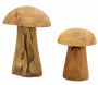 Champignons en teck naturel (Lot de 2)