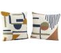 Lot de 2 coussins en coton arty