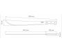 Machette en acier carbone et bois - TRO-0125