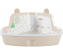 Maison de toilettes d'angle pour rongeurs 41.5x31 cm