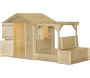 Maisonnette en épicéa avec bac à sables et pergola Dino Park