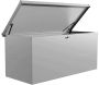Malle de rangement en acier gris Nevio