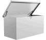 Malle de rangement en acier gris clair Nevio