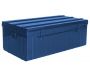 Malle de rangement en métal bleu