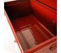 Malle de rangement en métal rouge - 190,70