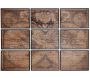 Mappemonde en bois 9 cadres