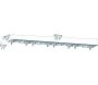 Marquise de porte en aluminium blanc et polycarbonate double paroi Bordeaux - PAA-0248