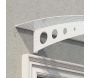 Marquise de porte en aluminium blanc et polycarbonate double paroi Lyra - 139