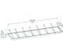 Marquise de porte en aluminium gris et polycarbonate opale blanc Sophia - PAA-0289