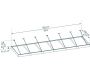 Marquise de porte en aluminium gris et polycarbonate opale blanc Sophia - PAA-0288