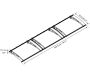 Marquise de porte en aluminium gris et polycarbonate transparent Altair - PAA-0251