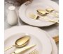 Ménagère en métal doré 36 pièces Gold - HANAH HOME