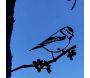 Oiseau sur pique mésange bleue en acier corten - 42,90