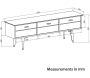 Meuble TV en aggloméré 150 x 35 x 49,7 cm Bolea - ASI-1470