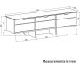 Meuble TV en aggloméré 150x35x 45,3 cm Poleth - ASI-1467