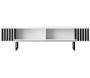 Meuble TV en aggloméré et métal Chrome Line - 159