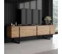 Meuble TV en aggloméré et métal Luxe - 7