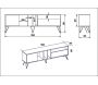Meuble TV en aggloméré et métal Mistico - ASI-0437