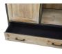 Meuble bar en bois et métal étagères et tiroirs - 7