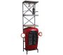 Meuble bar tracteur en acacia et métal
