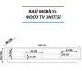 Meuble TV en bois Ruben - ASI-2136