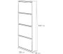 Meuble à chaussures en métal blanc Cabinet - ASI-0495