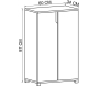 Meuble à chaussures 2 portes en aggloméré Venedik - ASI-2406