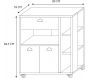 Meuble desserte de cuisine en bois Chef - CMP-3611