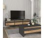 Meuble TV 3 portes en aggloméré Maggie - HANAH HOME
