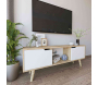 Meuble TV 2 portes en aggloméré Siena - HANAH HOME