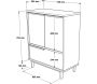 Meuble de rangement en aggloméré et effet cannage Only - ASI-0817