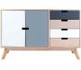 Meuble de rangement 4 tiroirs et placards Snap - PRE-1080