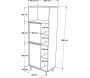 Meuble de salle de bain en aggloméré Only - ASI-0827