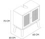 Meuble sous vasque cannage et bois Bali - CMP-5046