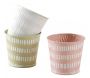 Mini cache-pot rond pastel (Lot de 3)