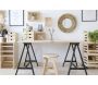 Mini rangement bloc en pin brut avec tiroirs - 24,57