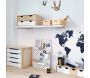 Mini rangement bloc en pin brut avec tiroirs - 26,91