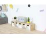 Mini rangement bloc en pin brut avec tiroirs - 23,72