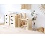 Mini rangement bloc en pin brut ave tiroirs - 33,92