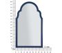 Miroir en MDF bleu Tangier - MAU-0554